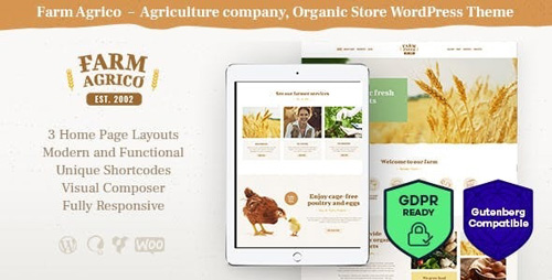 ThemeForest - Farm Agrico v1.2.1 - Agricultural Business & Organic Food WordPress Theme - 21848343