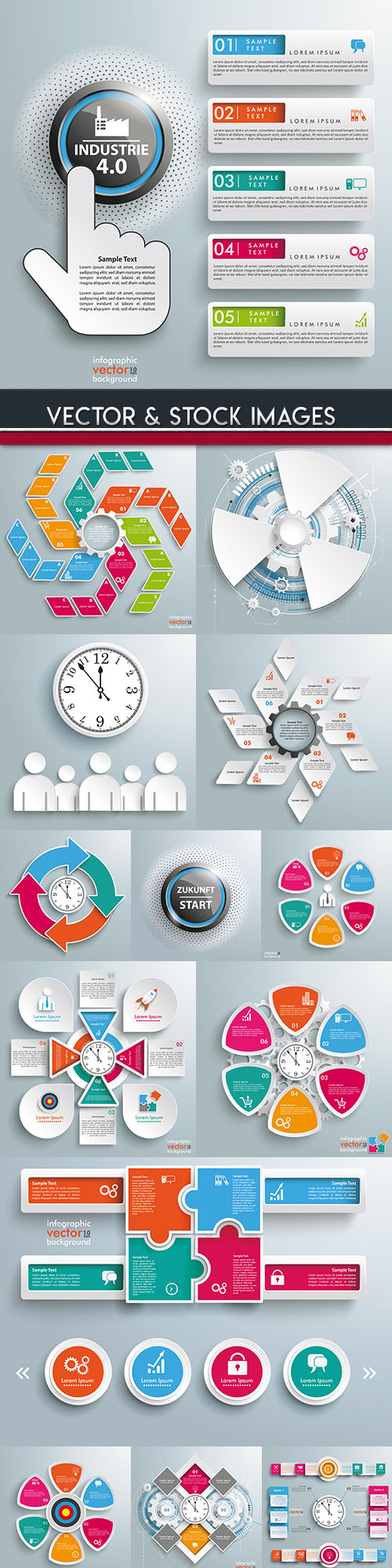 Business infographics options elements collection 98