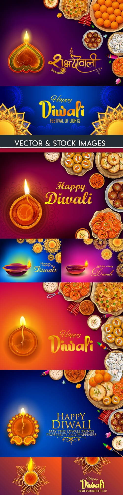 Diwali Indian traditional culture decoration illustration 5