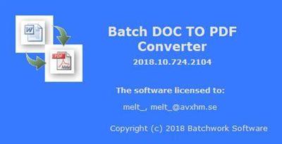 Batch DOC to PDF Converter  2019.11.1009.2158