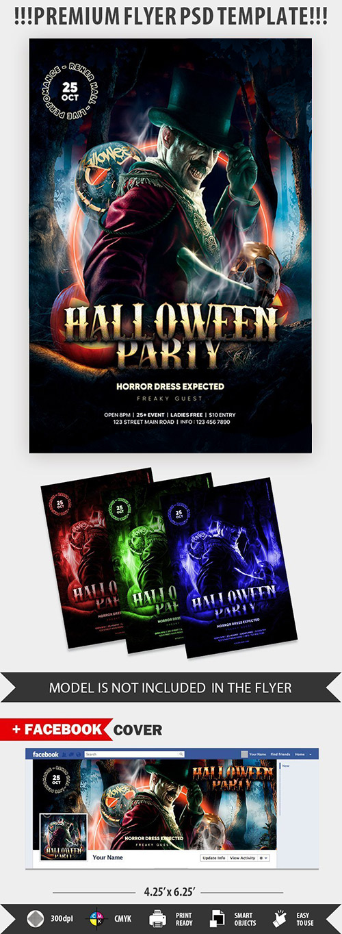 Halloween Party - Premium flyer psd template