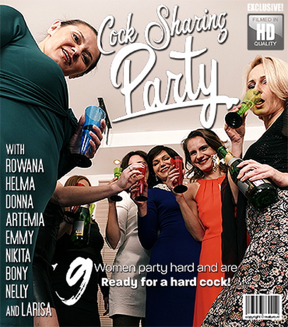 Artemia (44), Bony (34), Donna (22), Emmy (21), Helma (39), Larisa C. (50), Nelly (42), Nikita V. (32),Rowana (43) - Mature Cock sharing party (2019/FullHD)