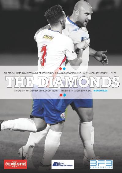 AFC Rushden & & Diamonds Matchday Programme 03 November (2017)