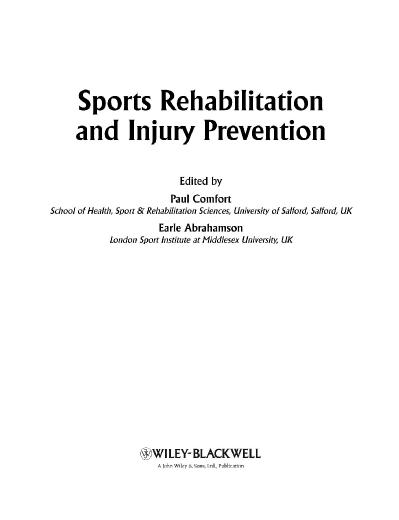 Sports Rehabilitation and Injury Prevention